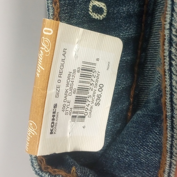SO Authentic American Heritage Skinny Jeans size 0 regular 400 dark worn (NWT) - Picture 10 of 14